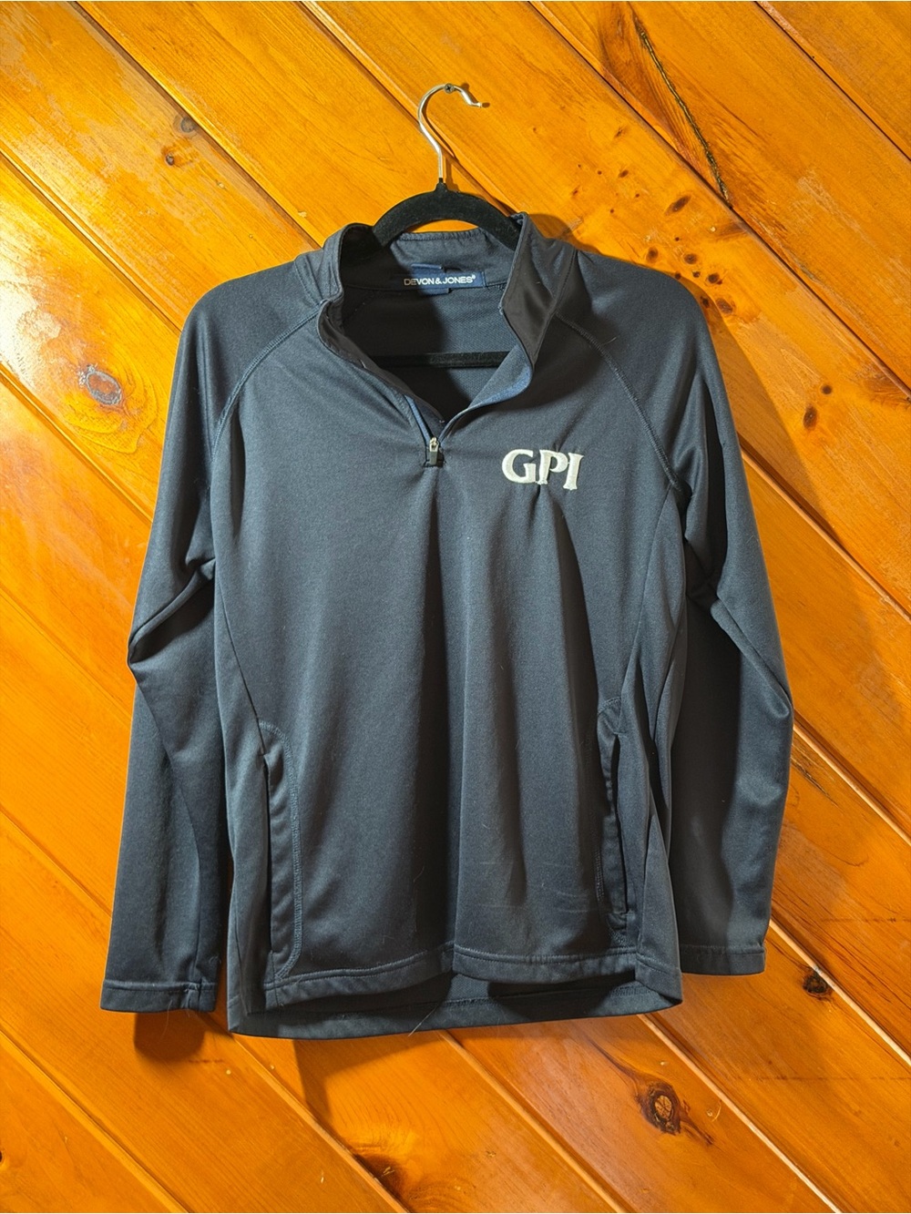 Dexter & Jones Black GPI Quarter-Zip Performance Pullover